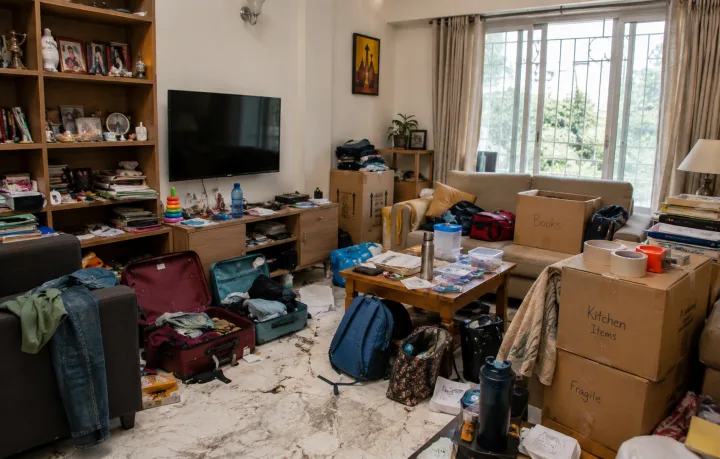 Before (Unpacked Home) by Professional Cargo Packers and Movers