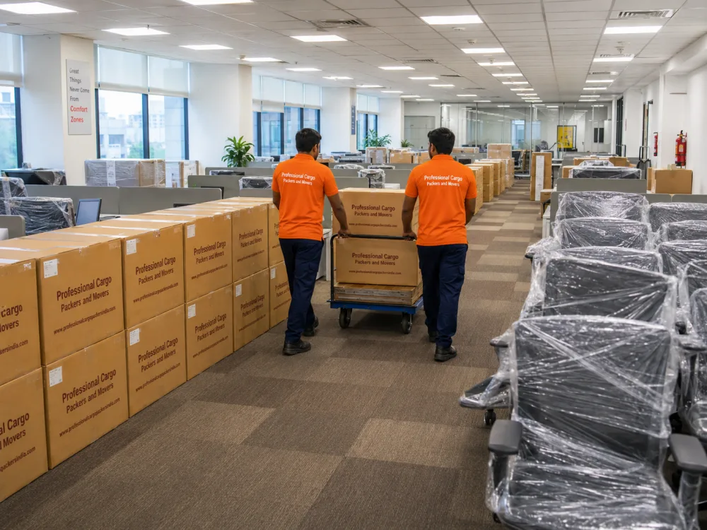 Office Workstation Move by Professional Cargo Packers and Movers